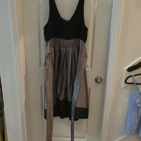 S.L. Fashions Black and Silver Midi Dress - Picture 5 of 6